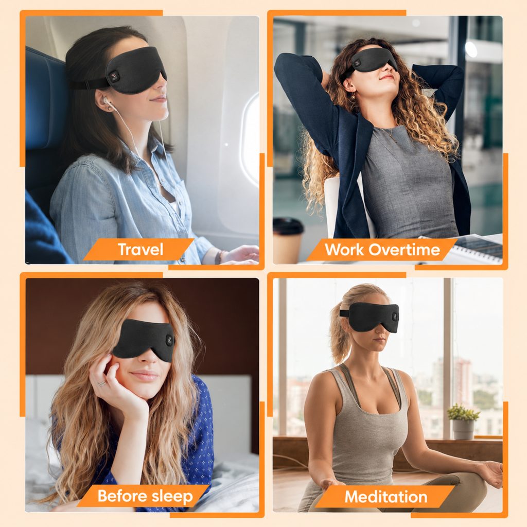 telepepe cordless heated eye mask for dry eyes blepharitis, 1000mah, te he630 (black)