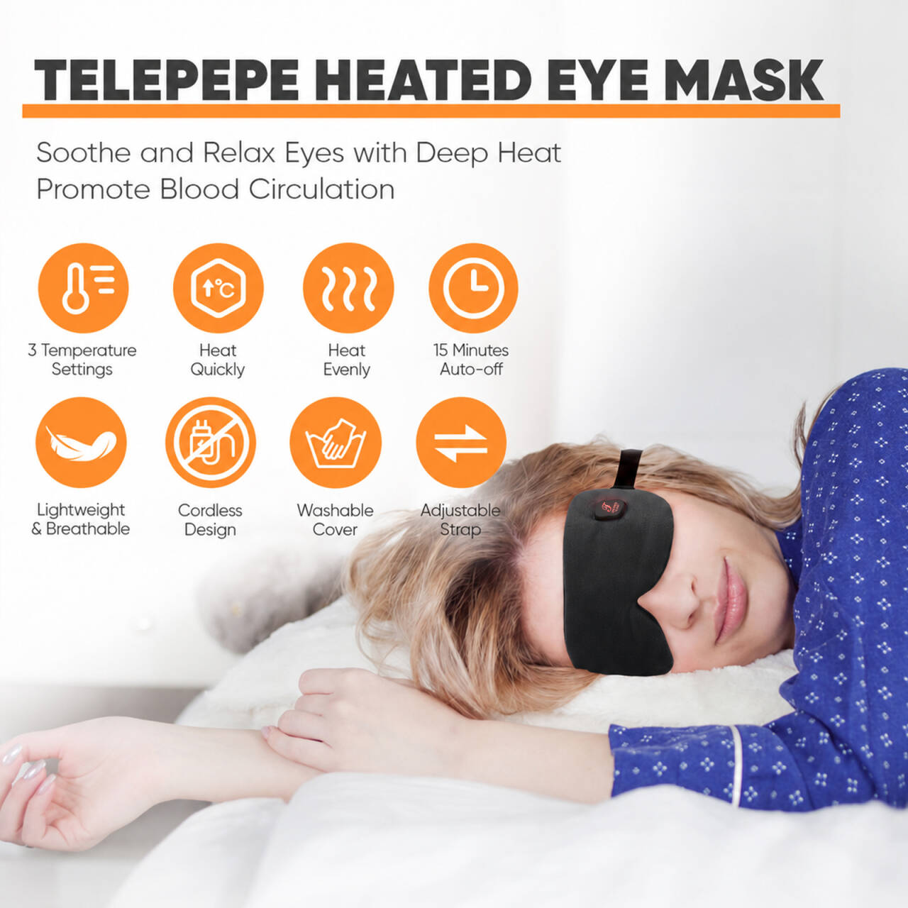 telepepe cordless heated eye mask for dry eyes blepharitis, 1000mah, te he630