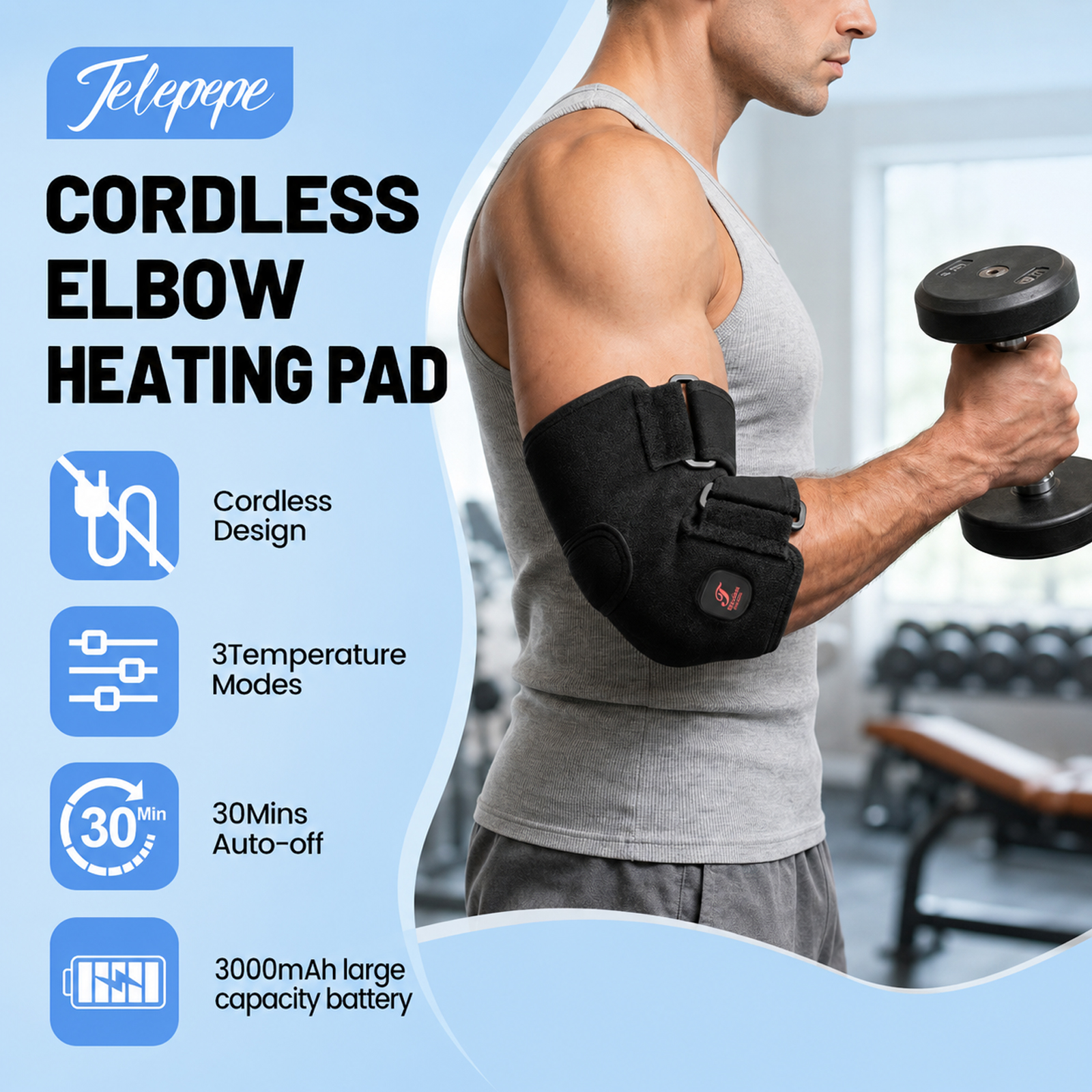 heated knee brace, 5000mah, removable, 6 heat&6 vibration massage, gifts for seniors women men, hw 855(single) (copy)