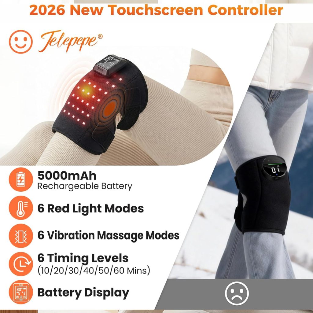 telepepe cordless red light therapy shoulder heating pad, 3 modes, 3000mah rechargable battery hnb 324 (copy)