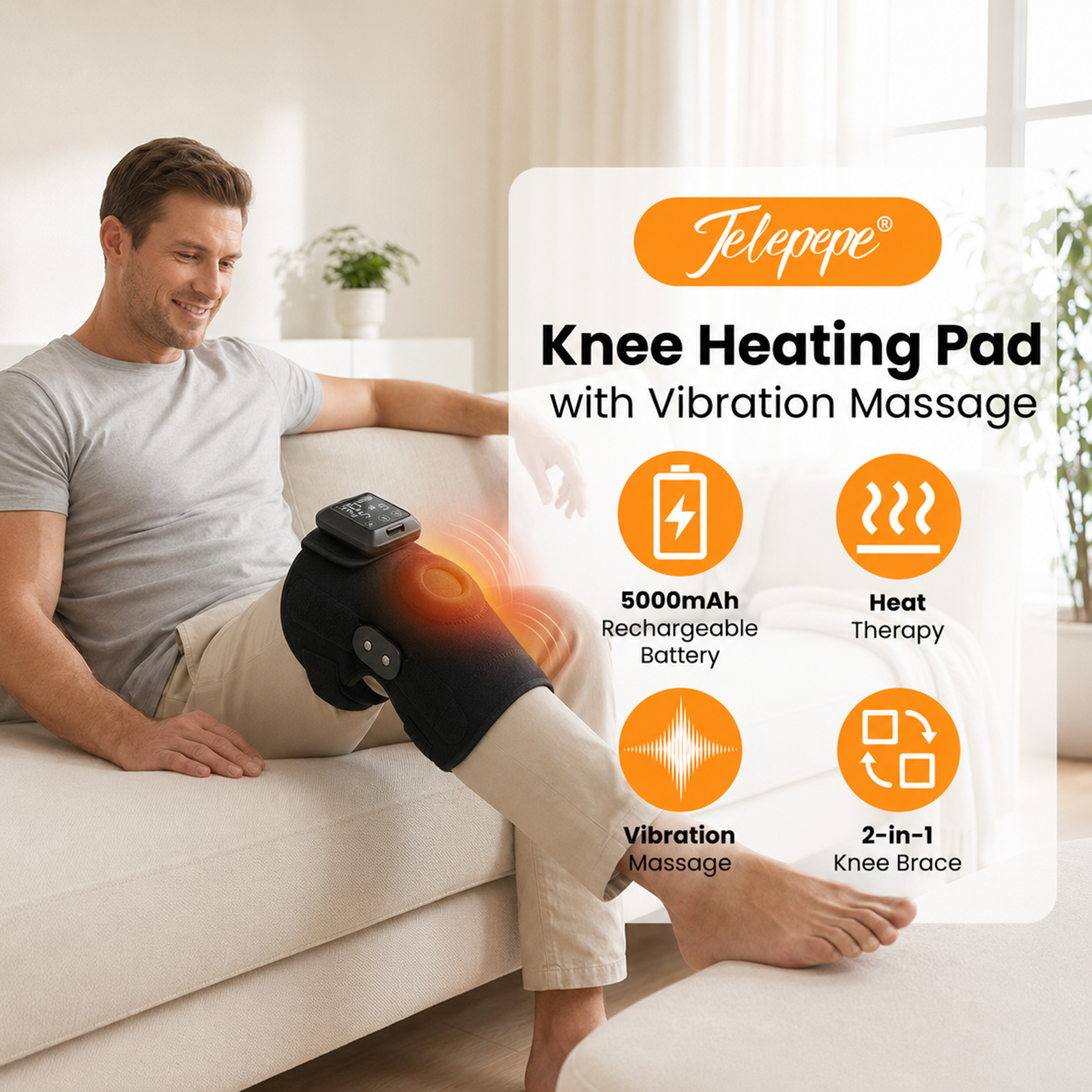 telepepe cordless red light therapy shoulder heating pad, 3 modes, 3000mah rechargable battery hnb 324 (copy2)