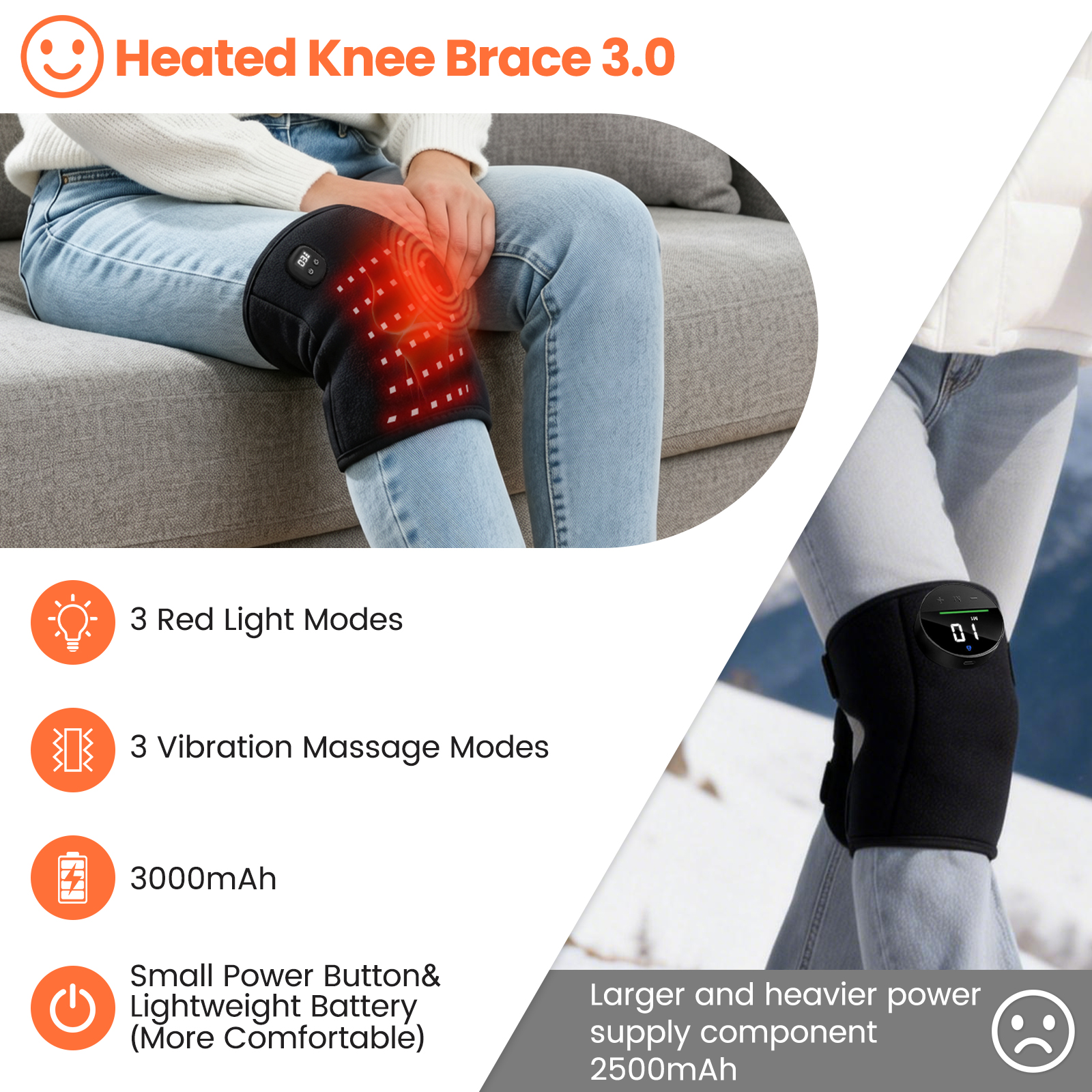 telepepe heated knee massager, 3000mah, 660&850nm red light therapy device, 3 heat 3 vibration massage, hnb 757(single) (copy) telepepe heated knee massager, 3000mah, 660&850nm red light therapy device, 3 heat 3 vibration massage, hnb 757(single) (copy)