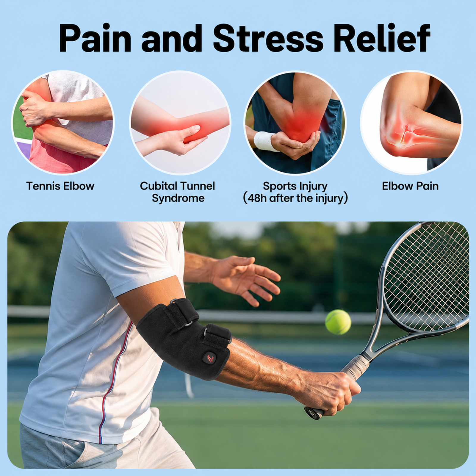 heated knee brace, 5000mah, removable, 6 heat&6 vibration massage, gifts for seniors women men, hw 855(single) (copy)
