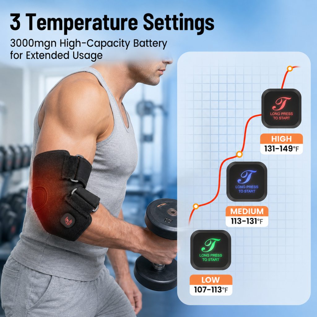 heated knee brace, 5000mah, removable, 6 heat&6 vibration massage, gifts for seniors women men, hw 855(single) (copy)