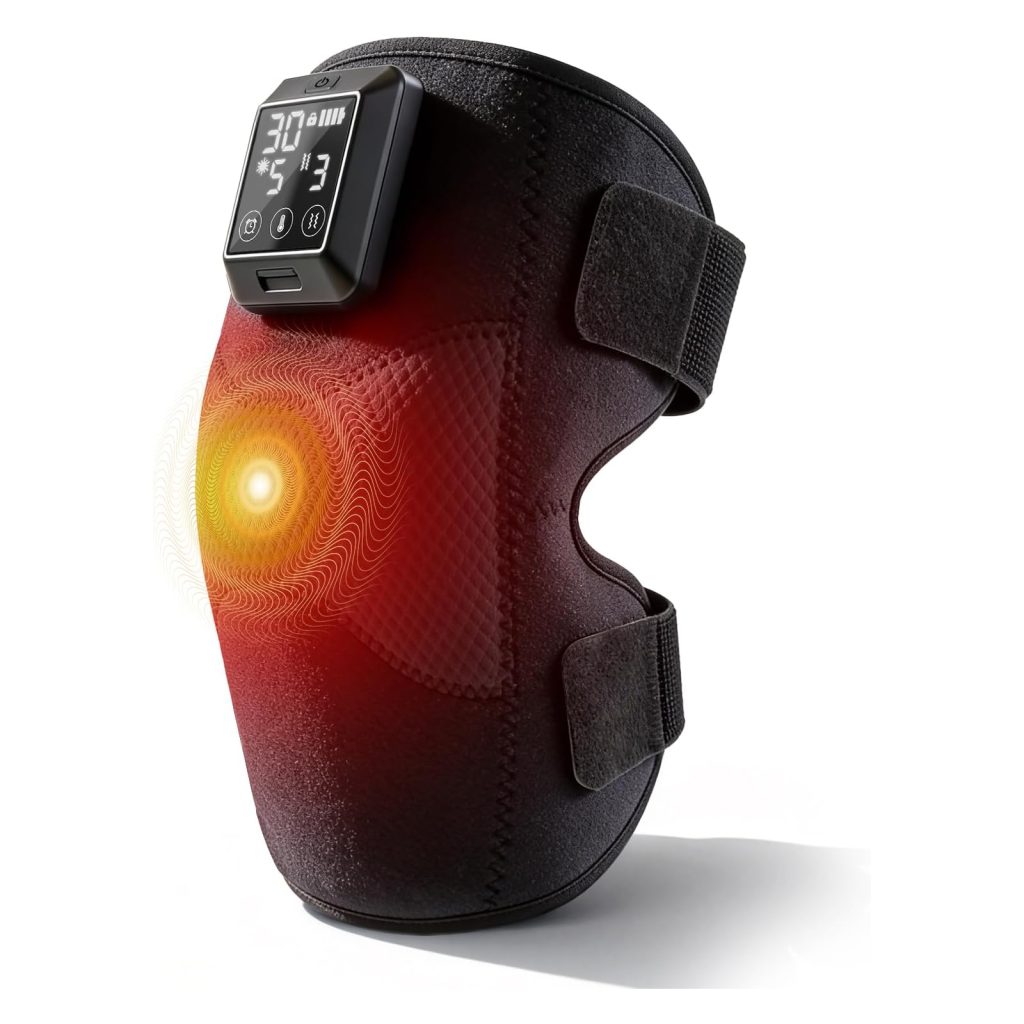 telepepe heated knee brace, 5000mah removable knee heating pad with 6 heat&6 vibration massage hw 855(single) (copy)