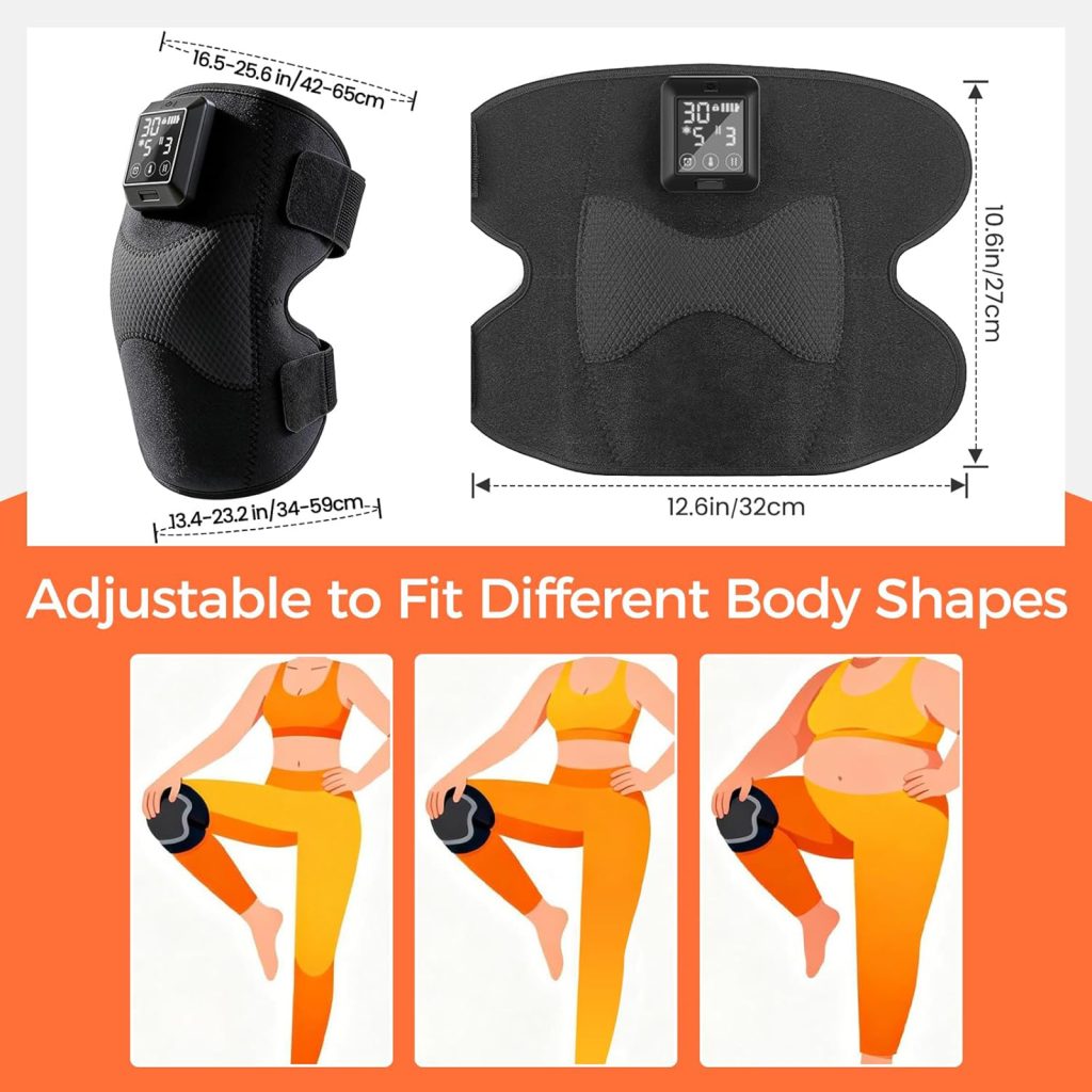 telepepe heated knee brace, 5000mah removable knee heating pad with 6 heat&6 vibration massage hw 855(single) (copy)